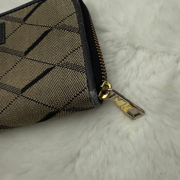 Fossil Sydney Fab Zip‎ Clutch Wallet Grey Black GOOD / FAIR Condition - Picture 6 of 6